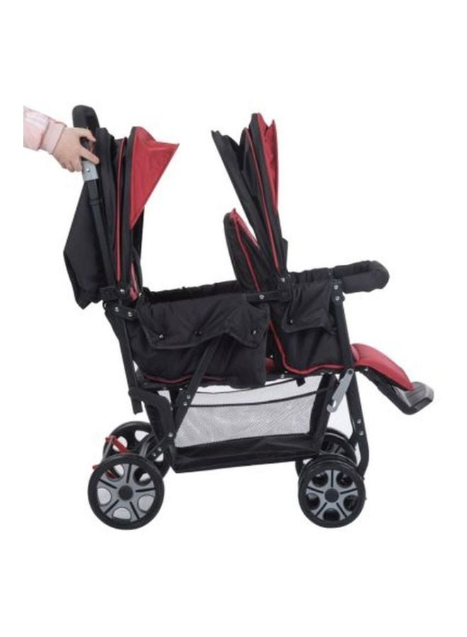 Safety 1st Teamy Double Stroller - Black/Red  - Image 2