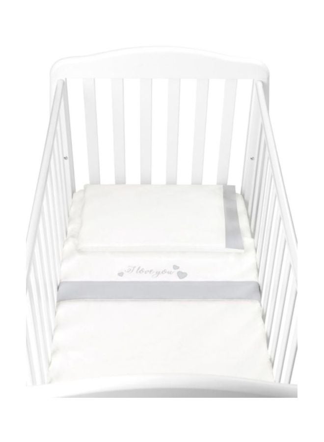 cam 3-Piece Cotton Sheet And Pillowcase Set - White  - Image 2