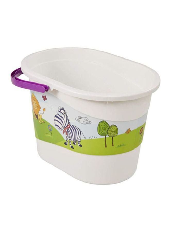 keeeper Animal-Themed Polypropylene Nappy Bin - White/Purple - Image 2