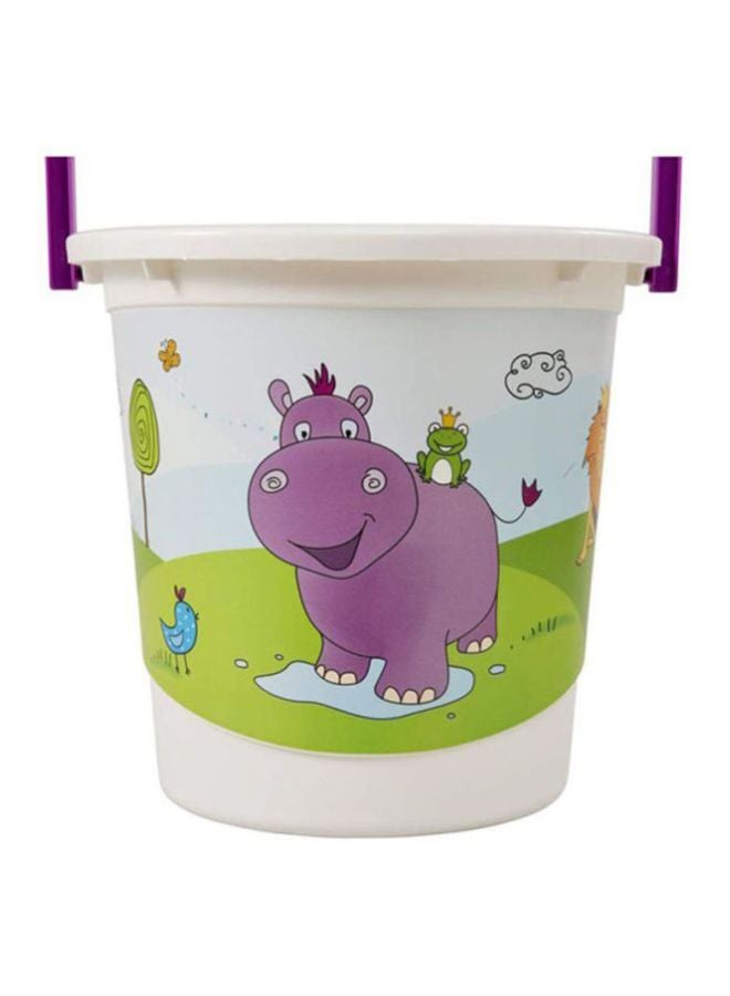 keeeper Animal-Themed Polypropylene Nappy Bin - White/Purple - Image 4