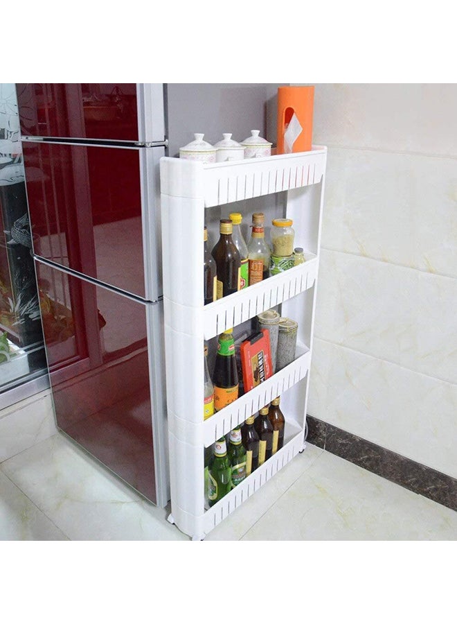 SKY-TOUCH - 4-Tier Multi-Purpose Space Saving Storage Organizer White 103cm - Image 1