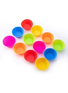 SKY-TOUCH 12-Piece Soft Silicone Round Mould Multicolour 5cm  - Image 2