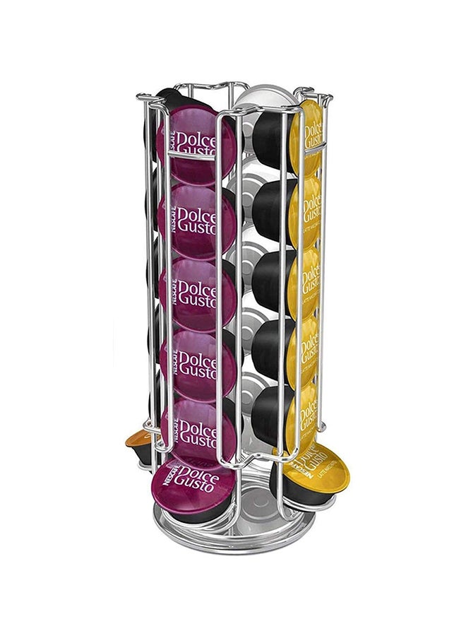 سكاي تاتش حامل كبسولات القهوة مكون من 24 كبسولة فضي 33x13سم - Image 2