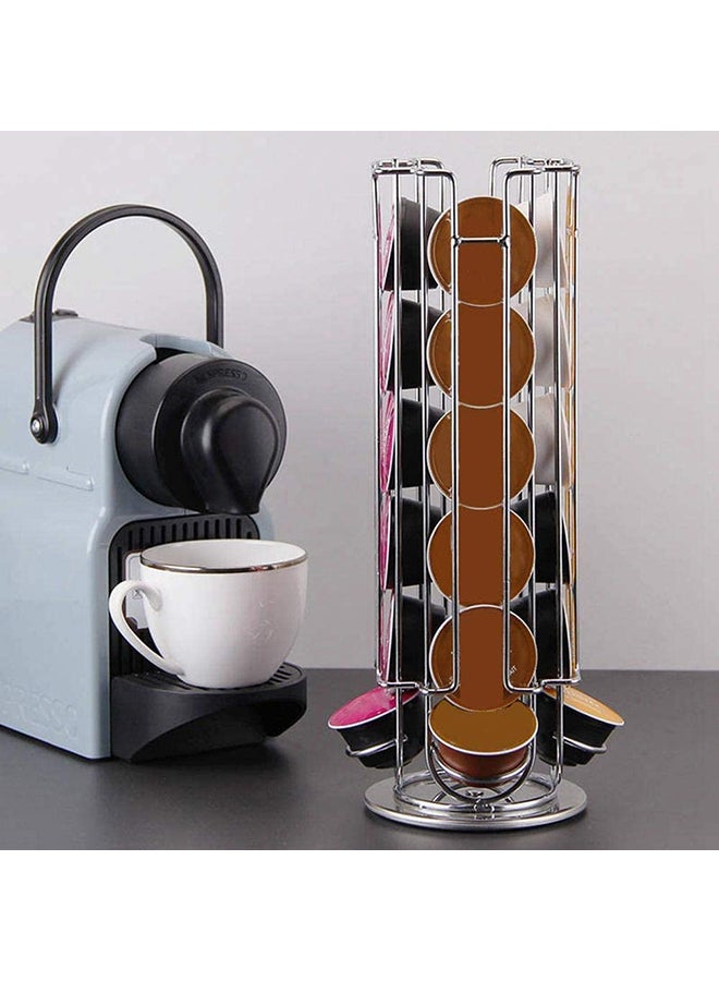 سكاي تاتش حامل كبسولات القهوة مكون من 24 كبسولة فضي 33x13سم - Image 3