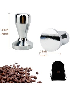 SKY-TOUCH Chrome Plated Base Coffee Tamper Silver 51mm  - Image 3