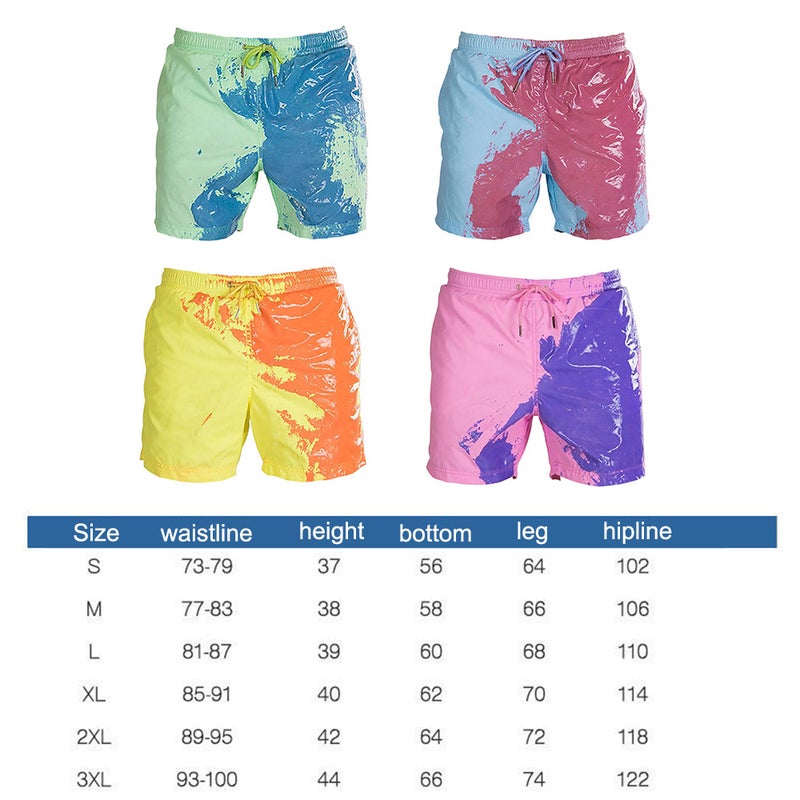 Generic - Classic Design Color Changing Swimming Shorts Yellow - Image 1
