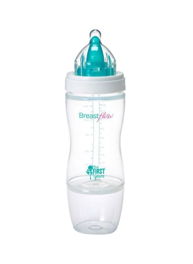 Breastflow Feeding Bottle, Pack Of 3, 9oz - Clear/Green/White