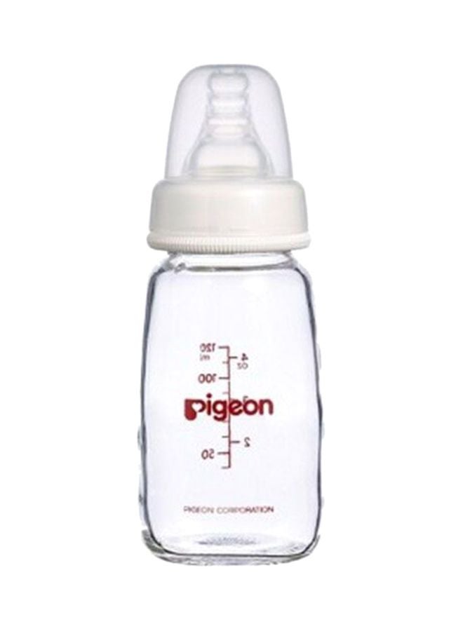 pigeon - Peristaltic Nipple Glass Feeding Bottle, 0-3 M, 120 mL - Image 1