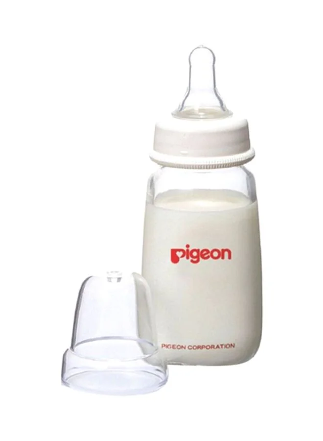 pigeon Peristaltic Nipple Glass Feeding Bottle, 0-3 M, 120 mL