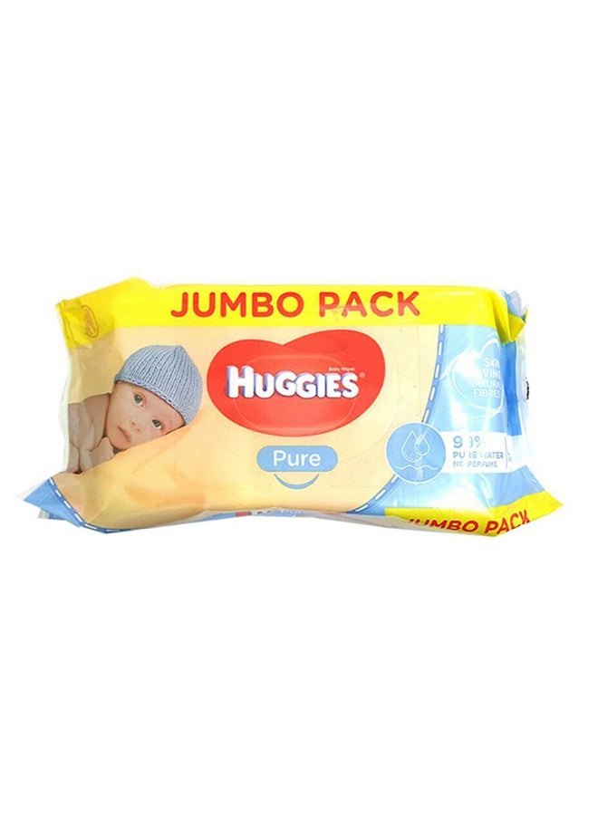 HUGGIES 72-Piece Pure Baby Wipes White 390grams - Image 1