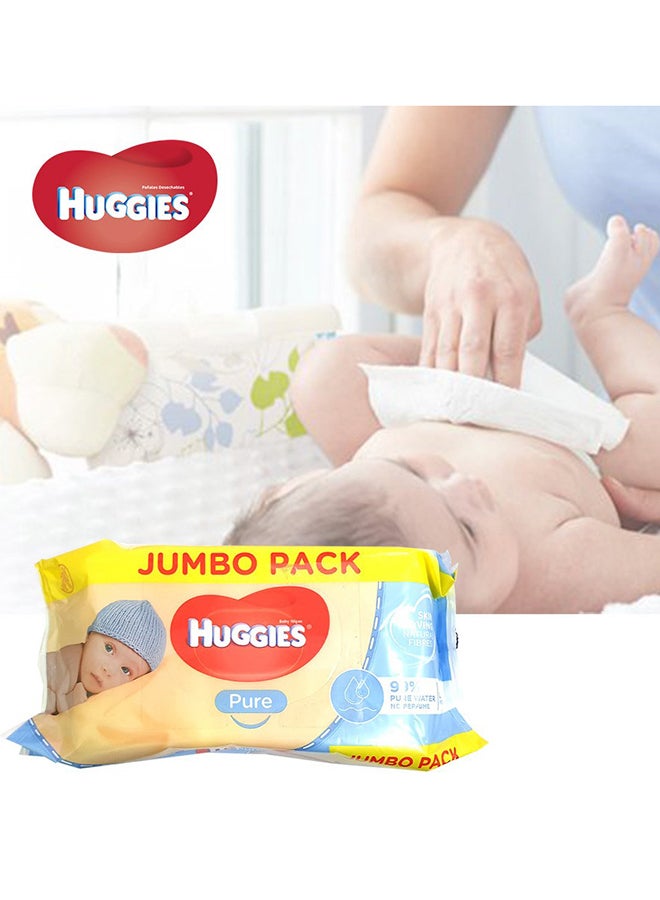 HUGGIES 72-Piece Pure Baby Wipes White 390grams - Image 2