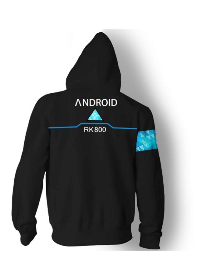 Lucky Detroit Become Human Hoodie Black/Blue  - Image 2