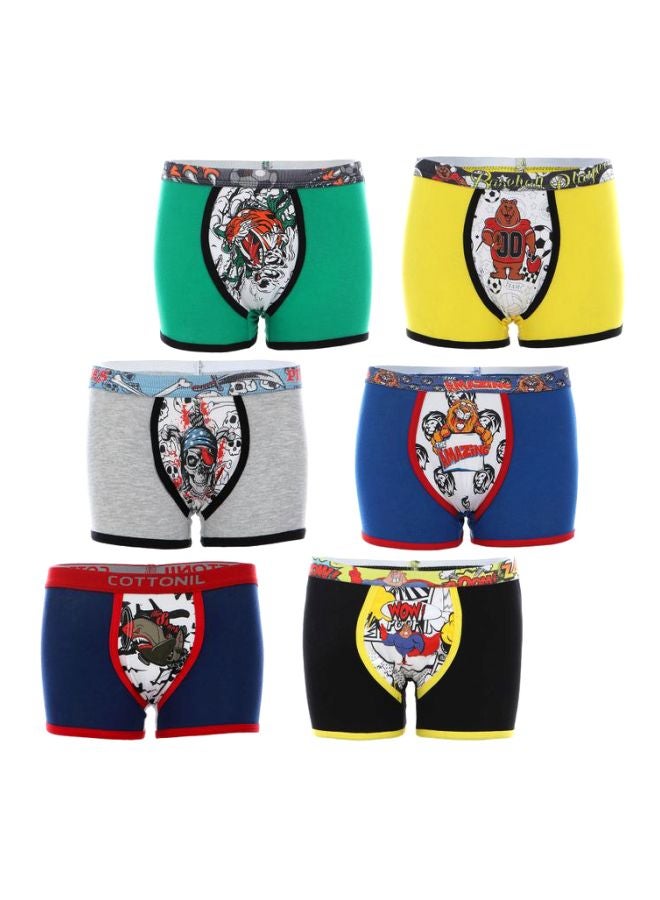 COTTONIL - 6-Piece Cotton Boxer Set Multicolor - Image 1
