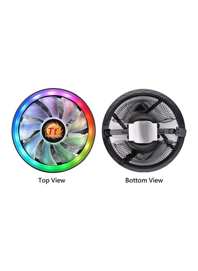 ثيرمال تيك لوحة أم UX100 5V ARGB مزامنة 16.8 مليون لون 15 ليد قابل للتوجيه انتل/ ايه ام دي مع محمل هيدروليكي بقدرة 65 وات لوحدة المعالجة المركزية أسود - Image 3