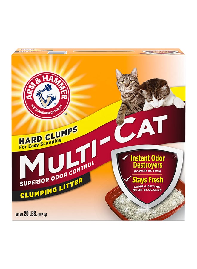 Multi-Cat Extra Strength Clumping Litter Multicolour 9.07kg