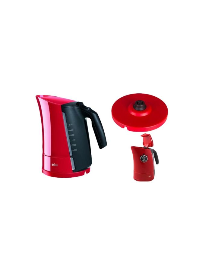 BRAUN Electric Kettle 1.7 L 2200.0 W WK300 Red/Black  - Image 3