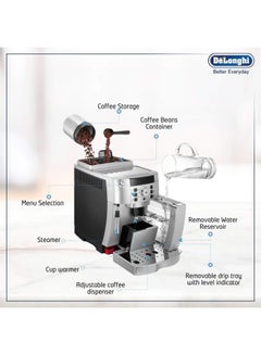 De'Longhi Magnifica Automatic Coffee Machine 1 L 1450 W ECAM22.110 Silver/Black  - Image 4