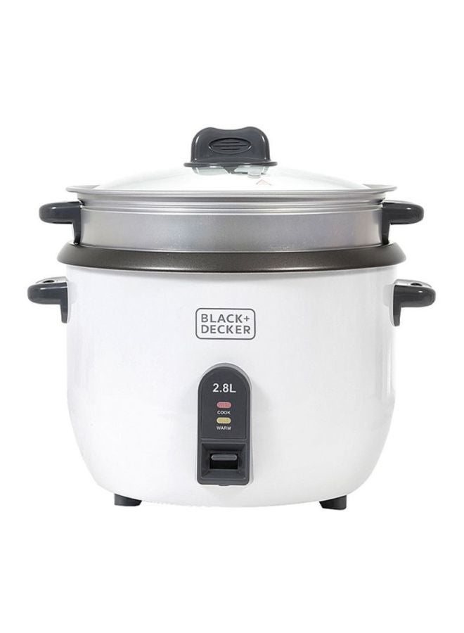 بلاك اند ديكر جهاز كهربائي مانع للالتصاق لطهي الأرز، سعة 2.8 لتر 2.8 L 1100.0 W RC2850-B5 أبيض/ رمادي/ أسود  - Image 1