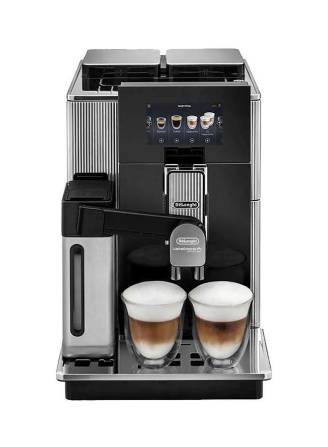 De'Longhi - Maestosa Fully Automatic Bean To Cup Coffee Machine With In Built Grinder,Smart One Touch Hot Chocolate,Cappuccino,LatteMacchiato,Espresso Maker App Lin 1 L 1450 W EPAM960.75.GLM Black/Silver - Image 1