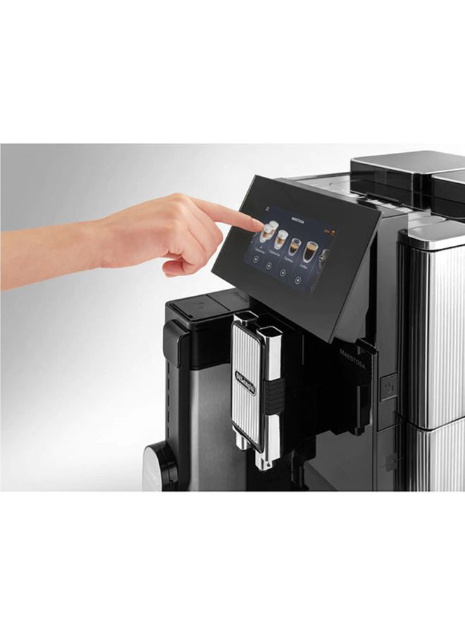 De'Longhi - Maestosa Fully Automatic Bean To Cup Coffee Machine With In Built Grinder,Smart One Touch Hot Chocolate,Cappuccino,LatteMacchiato,Espresso Maker App Lin 1 L 1450 W EPAM960.75.GLM Black/Silver - Image 1