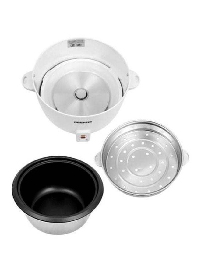GEEPAS Electric Rice Cooker with Non-Stick Inner Pot and Toughened Glass Lid| Includes Cook, Steam, and Warm Functions| White Powder Coated Housing, Aluminum Outer Steamer 2.8 L 1000.0 W GRC4327 White/Black  - Image 3