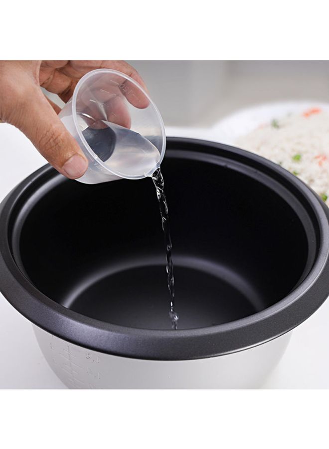 GEEPAS Electric Rice Cooker with Non-Stick Inner Pot and Toughened Glass Lid| Includes Cook, Steam, and Warm Functions| White Powder Coated Housing, Aluminum Outer Steamer 2.8 L 1000.0 W GRC4327 White/Black  - Image 5