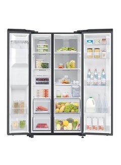 Samsung 617L Net Capacity, Side By Side Digital Inverter Refrigerator With All-around Cooling, SpaceMax Technology RS64R5331B4 Matte Black  - Image 5