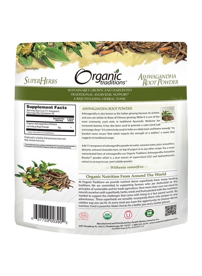 Organic Traditions - Organic Ashwagandha Powder 200grams - Image 1