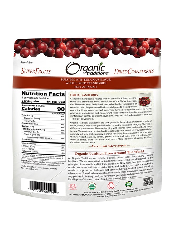 Organic Traditions - Dried Cranberries 113grams - Image 1