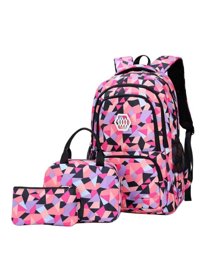 Lucky - 3-Piece Kids Backpack Set Pink/Blue/Black - Image 1
