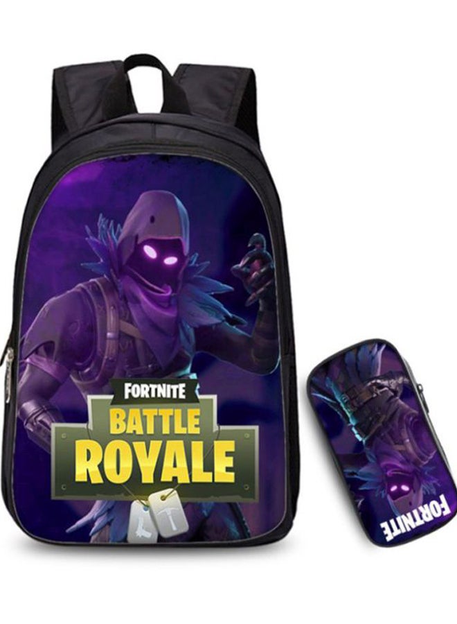 Lucky Fortnite Print Backpack With Shoulder Bag And Pencil Case Multicolour - Image 2