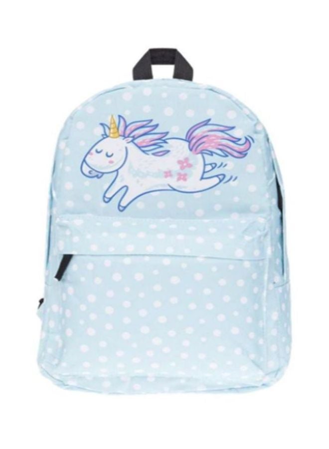 Lucky Kids 3D Unicorn Printed Backpack 42x27x10 cm Blue/White/Pink - Image 1