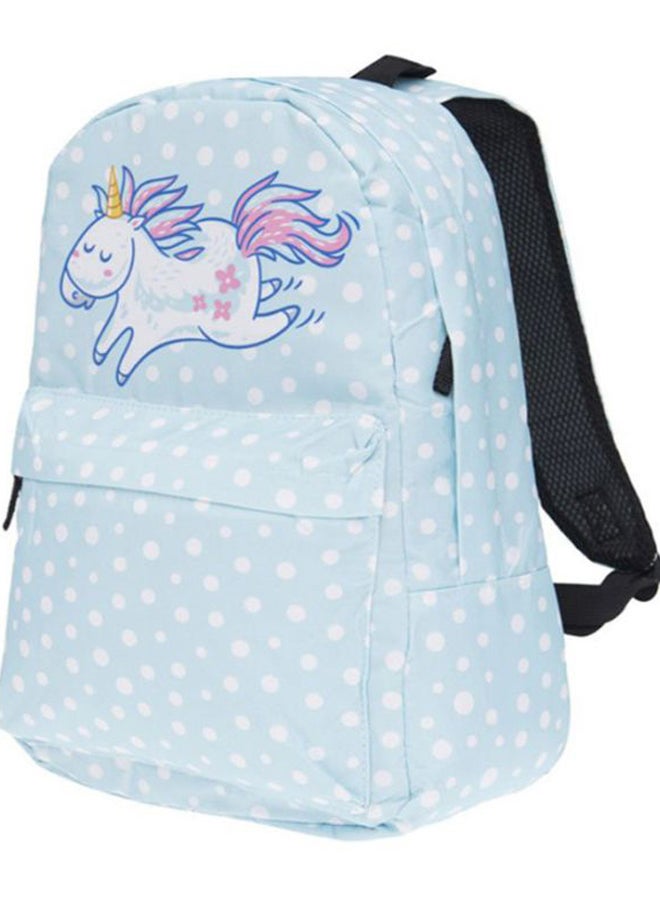 Lucky Kids 3D Unicorn Printed Backpack 42x27x10 cm Blue/White/Pink - Image 2