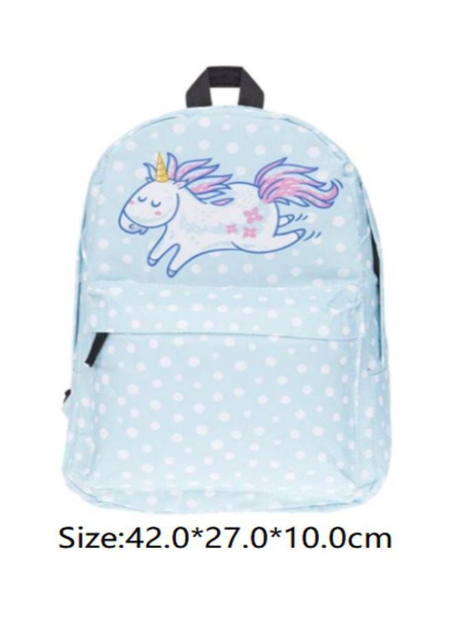 Lucky Kids 3D Unicorn Printed Backpack 42x27x10 cm Blue/White/Pink - Image 3