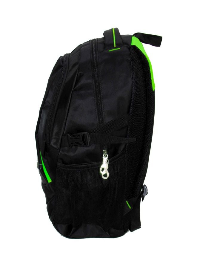 HIGHFLYER Travel Backpack 18 inch Black/Green/White - Image 3