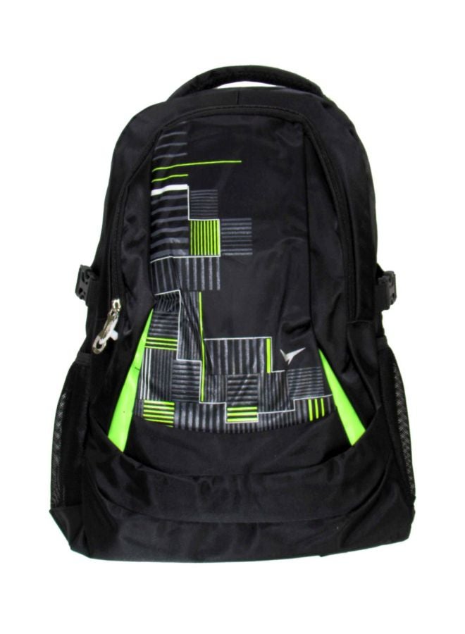 HIGHFLYER Travel Backpack 18 inch Black/Green/White - Image 1