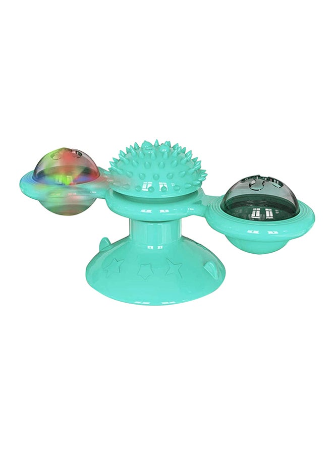 Generic Cat Toy,Windmill Cat Toy,Cat Windmill Toy with Led Ball and Catnip Ball, Cat Turntable Teasing Interactive Toy, Funny Kitten Windmill Ball, Massage Scratching Tickle,Blue Blue 15.8cm - Image 1