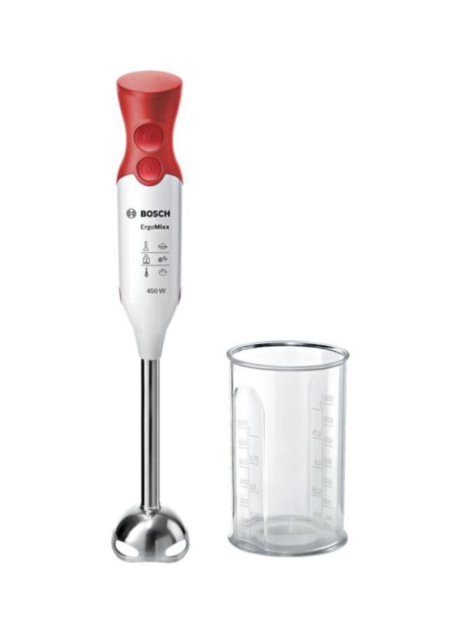 BOSCH Hand Blender 450W MSM64110 Grey/Red/Silver - Image 1