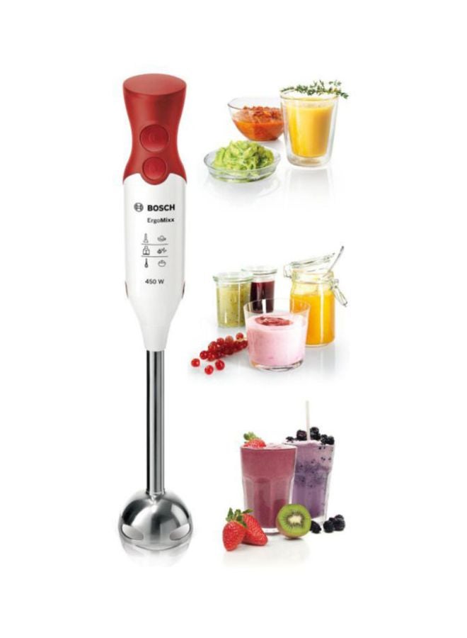 BOSCH Hand Blender 450W MSM64110 Grey/Red/Silver - Image 3
