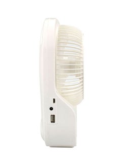 SONASHI 6 Inch Rechargeable Mini Fan With Led Light - 3 Speeds High/Medium/Low | Solar Charge & Power Bank Functions | Continuous Working Of 3 Hours(High), 6 Hours(Mid) & 14 Hours(Low) SRF-607NR Red/White  - Image 4