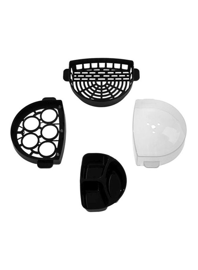 5 In 1 Toaster With Egg Boiler And Poachers 1250.0 W GBT36508UK White/Black
