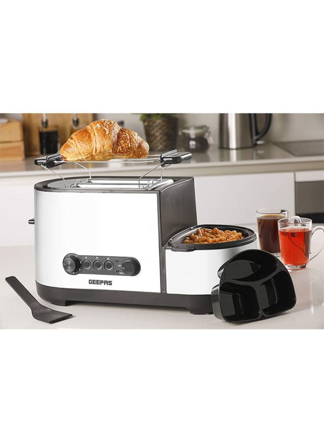 5 In 1 Toaster With Egg Boiler And Poachers 1250.0 W GBT36508UK White/Black
