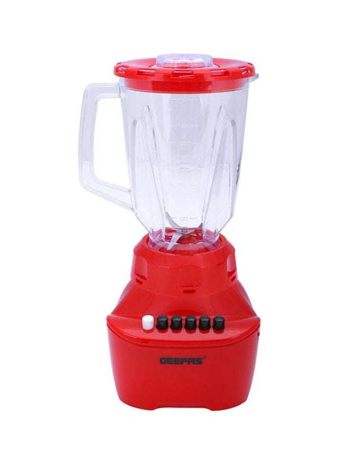 GEEPAS - 2 In 1 Multifunctional Blender 1.5 L 400 W GSB44064 Red - Image 1