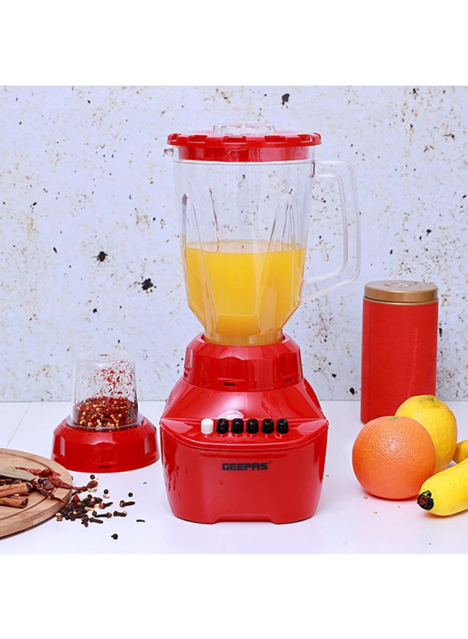 GEEPAS - 2 In 1 Multifunctional Blender 1.5 L 400 W GSB44064 Red - Image 1