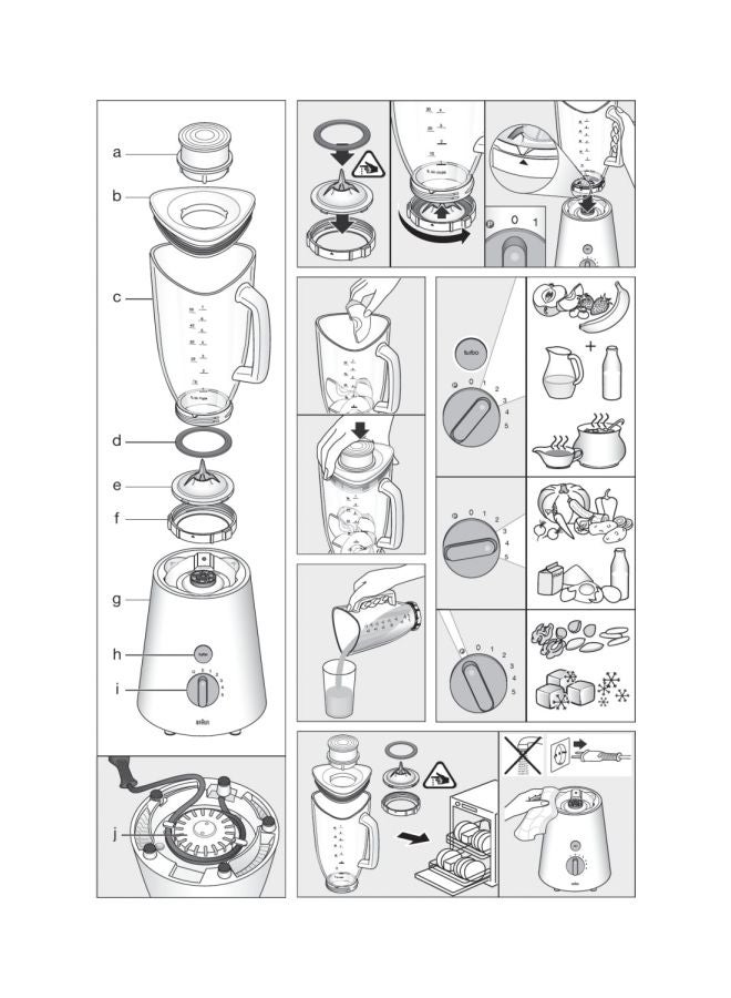 براون خلاط طاولة سعة 1.75 لتر 1.7 L 800.0 W JB3060 أسود / شفاف - Image 5