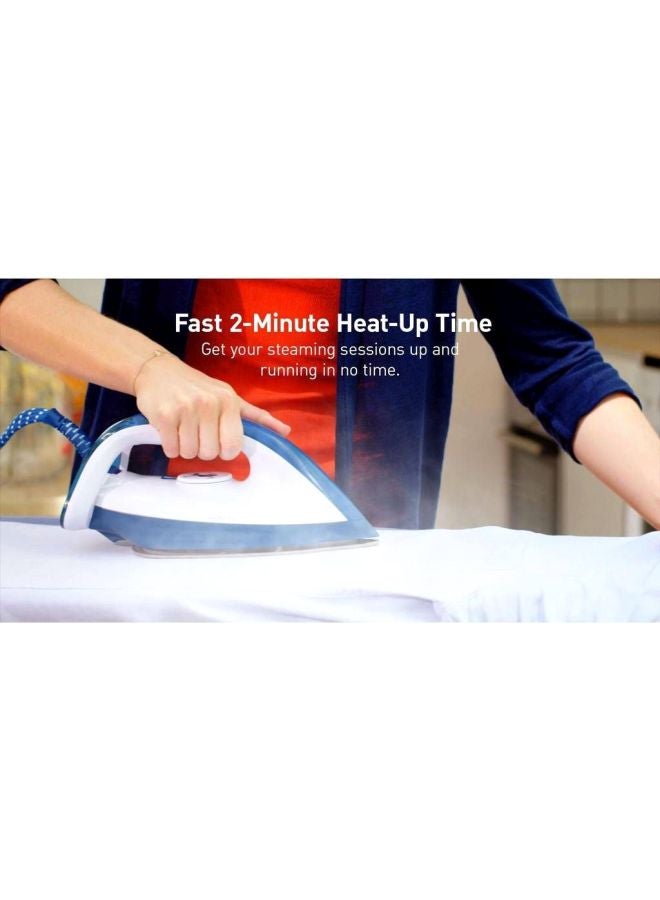 Tefal - Liberty Steam Iron 1.5 L 2200 W SV7030M0 Blue/White - Image 1