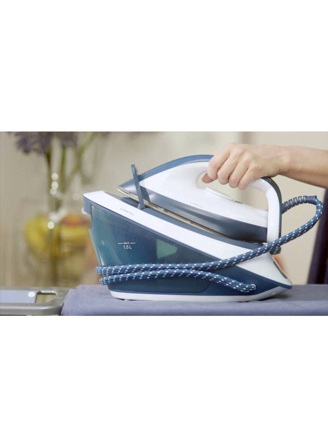 Tefal - Liberty Steam Iron 1.5 L 2200 W SV7030M0 Blue/White - Image 1
