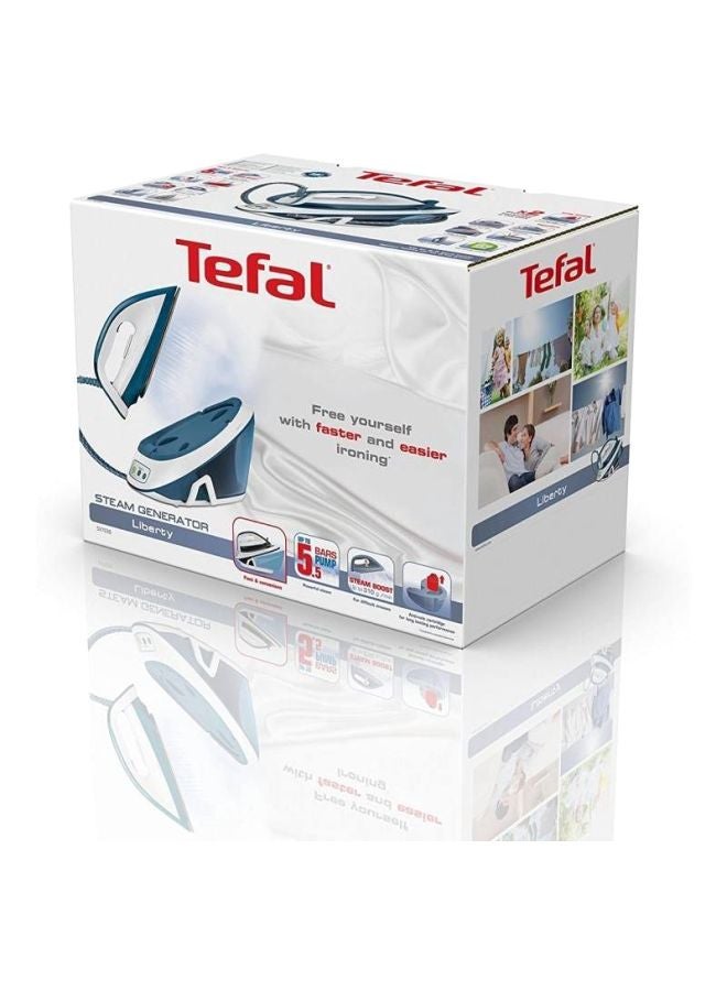Tefal - Liberty Steam Iron 1.5 L 2200 W SV7030M0 Blue/White - Image 1