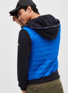 BlueAge Capsule Padded Hooded Jacket Blue/Black  - Image 2