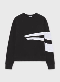 BlueAge Pure Sport Striped Sweatshirt Black/White  - Image 1